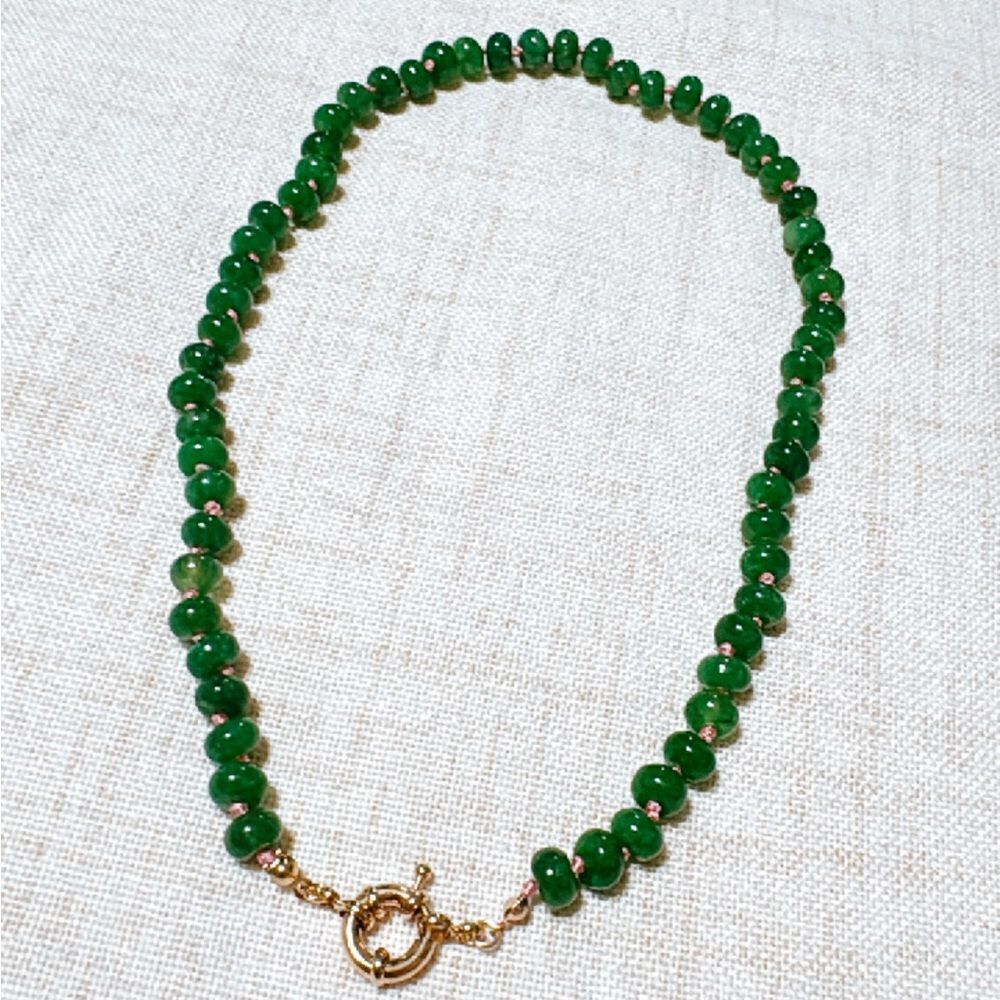 Natural stone beaded necklace N563 - Picture 3 of 5